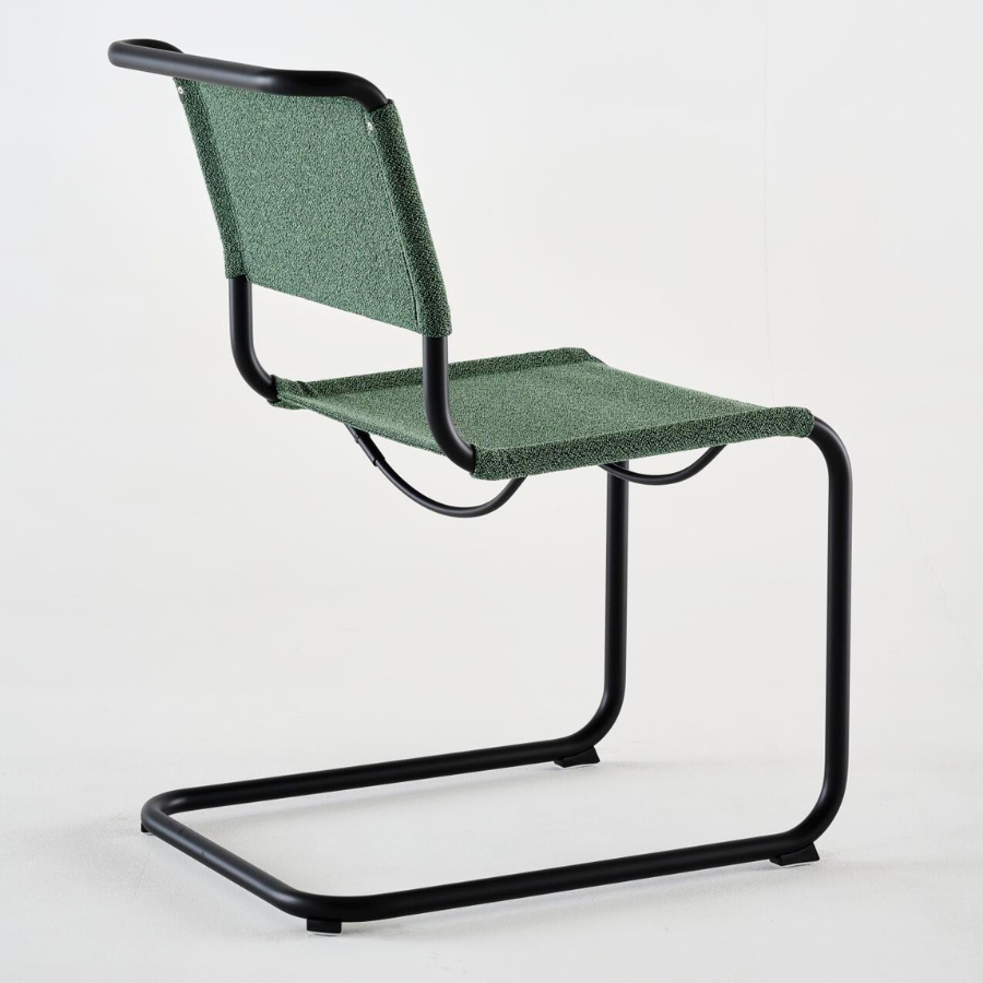 THONET Stahlrohr-Freischwinger S 33 V | Gestell schwarz | Stoffgewebe | Konfigurator