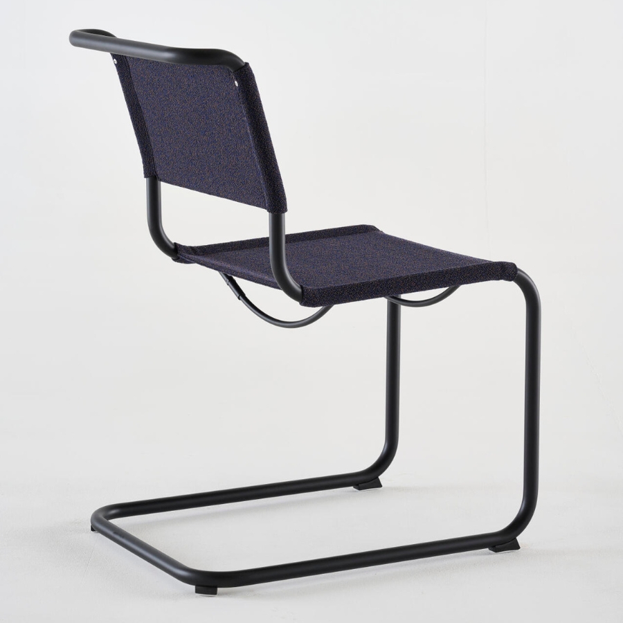 THONET Stahlrohr-Freischwinger S 33 V | Gestell schwarz | Stoffgewebe | Konfigurator