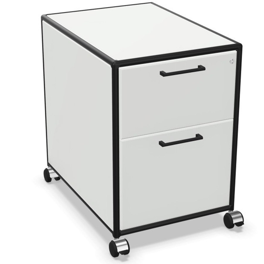 Bosse Modul Space Rollcontainer in Weiß - Black Edition