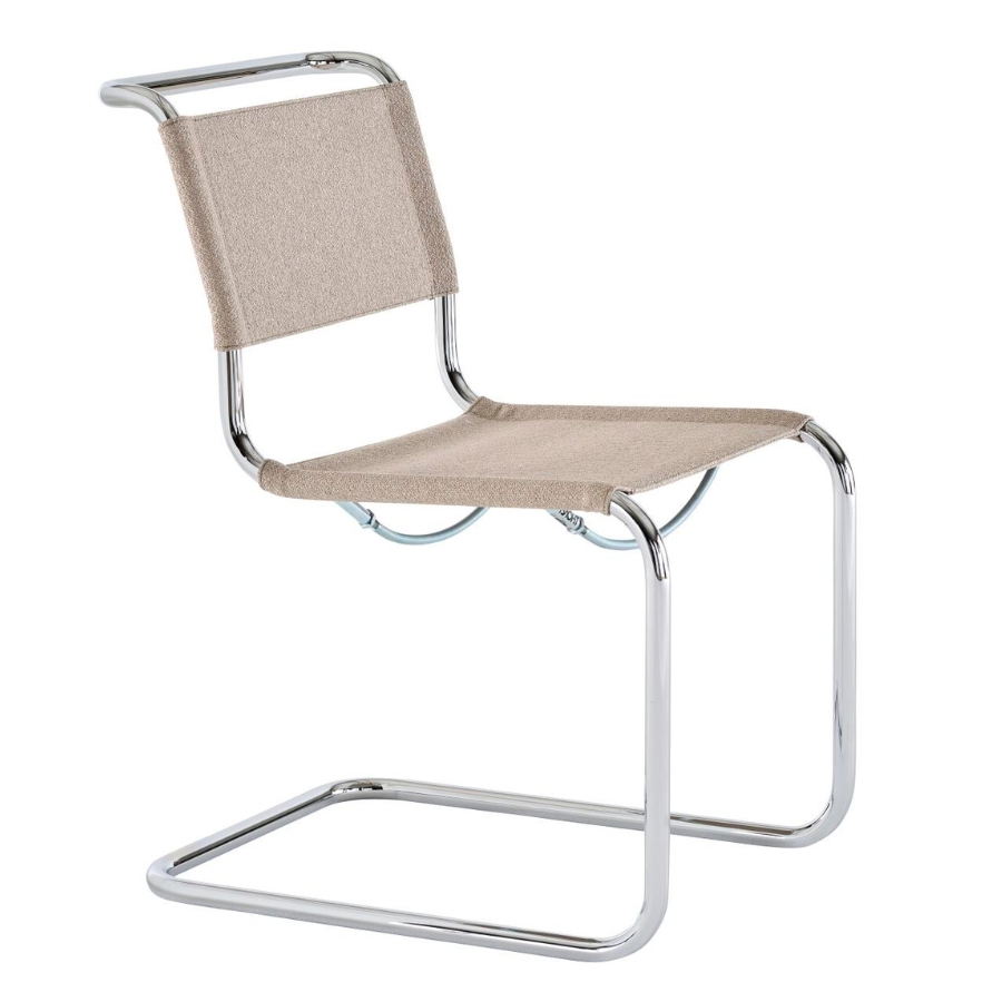 THONET Stahlrohr-Freischwinger S 33 V | Gestell chrom | Stoffgewebe | Konfigurator