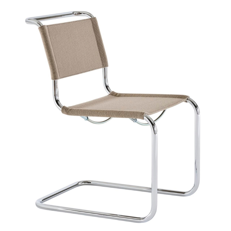 THONET Stahlrohr-Freischwinger S 33 V | Gestell chrom | Stoffgewebe | Konfigurator