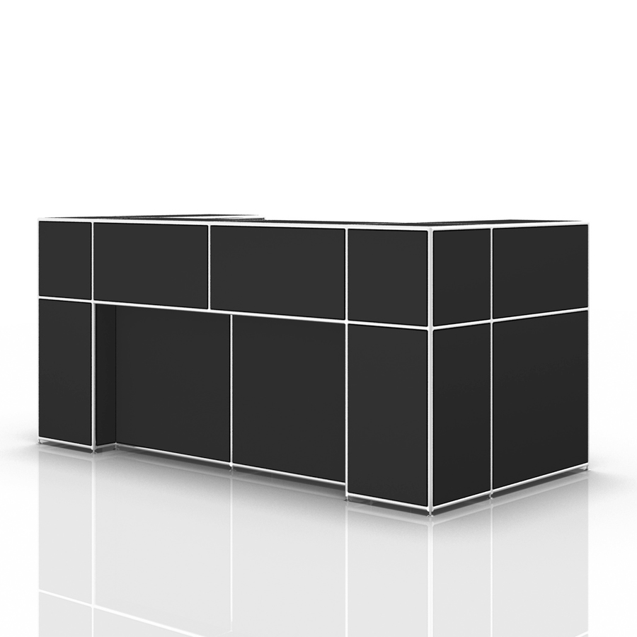 Bosse Modul Space Empfangstheke 2 von vorne - schwarz