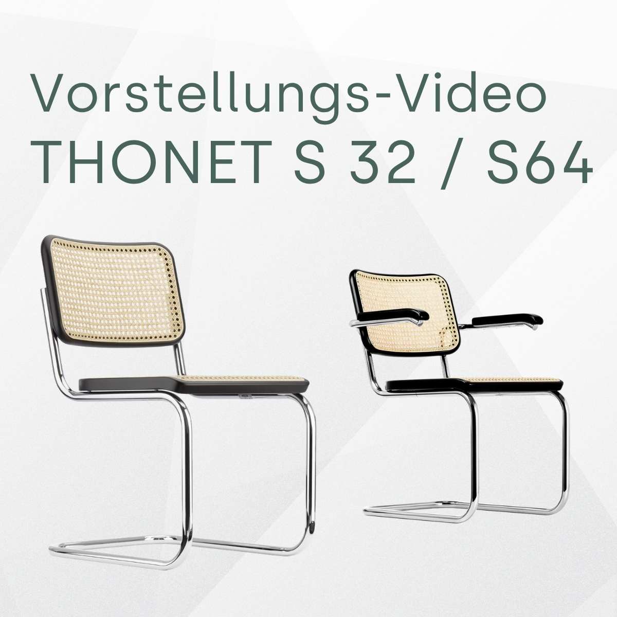 THONET S 32 V | Buche schwarz gebeizt | Stahlrohr-Freischwinger | Gestell verchromt