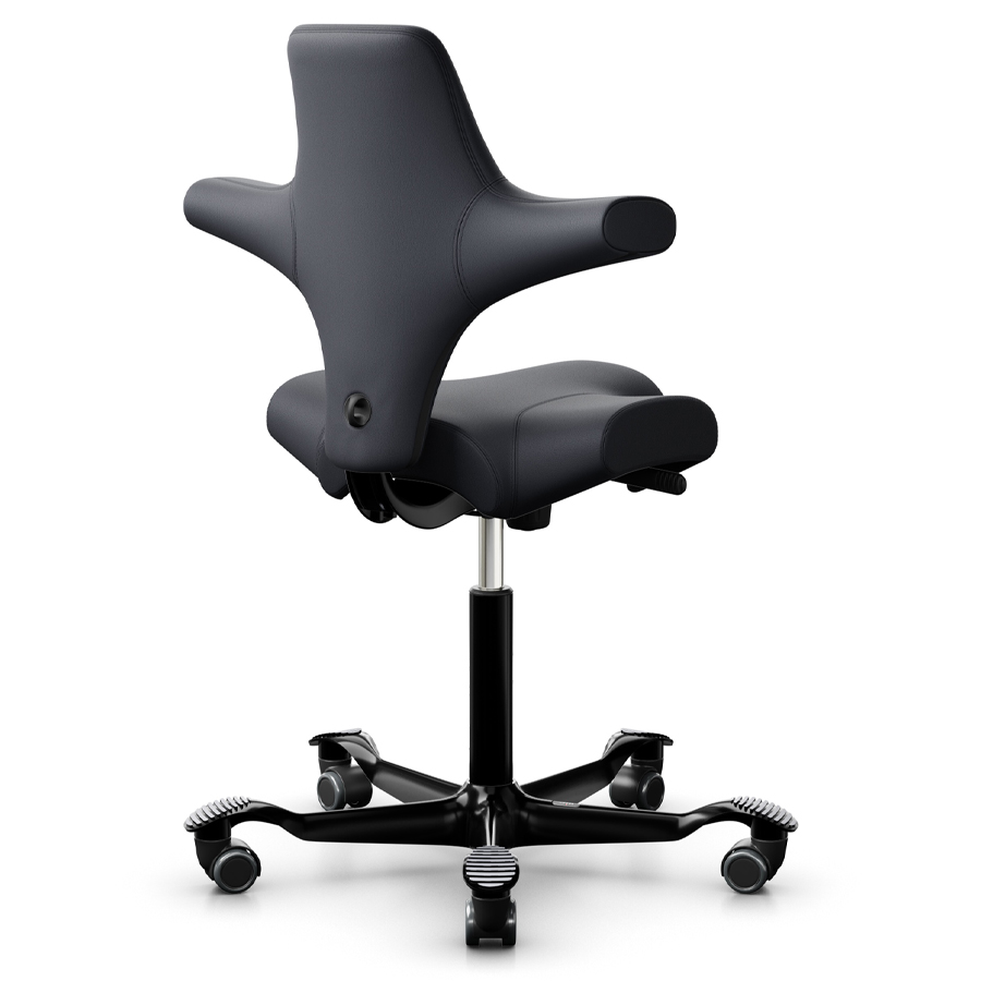 HAG CAPISCO 8106 Lederbezug Anthrazit Sattelsitz - Gestell schwarz