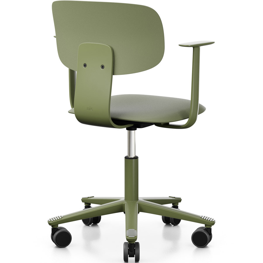 HAG Tion 2100 Bürostuhl Moss Grey mit Armlehnen - Sitz u. Rückenschale Kunststoff