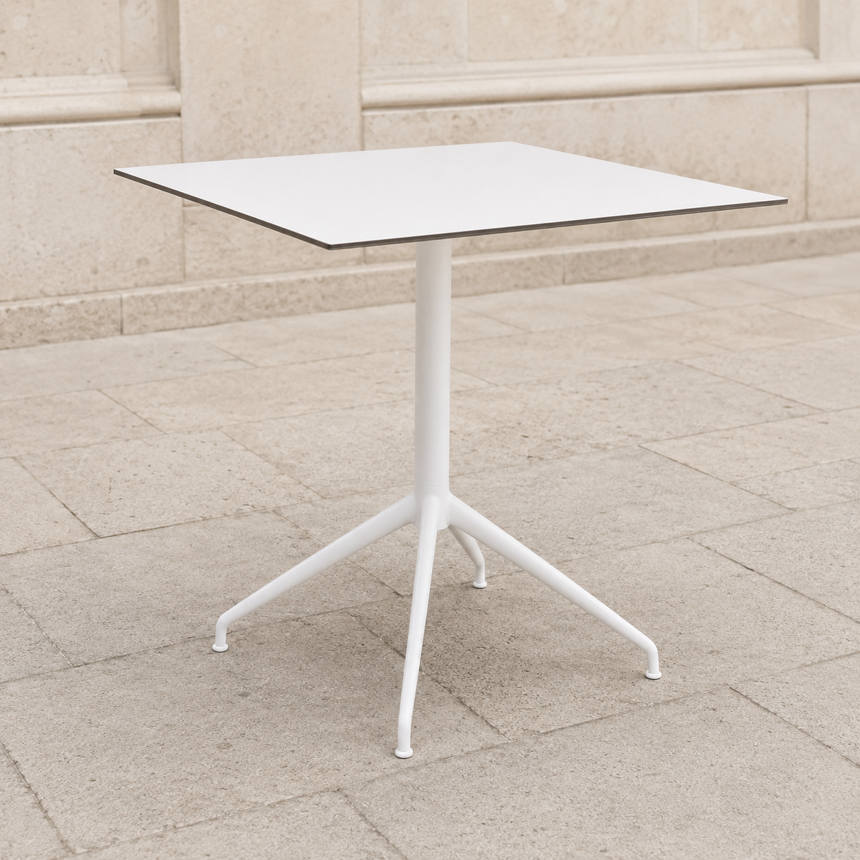 arper yop tisch weiss mit hpl platte