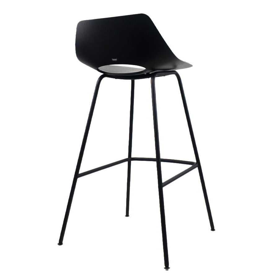 ABVERKAUF: THONET S 661 H Barhocker | Edelholz schwarz | Gestell schwarz matt