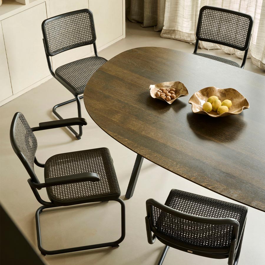 THONET S 64 V | Dark Melange Edition Herkner Konfigurator | Stahlrohr-Freischwinger