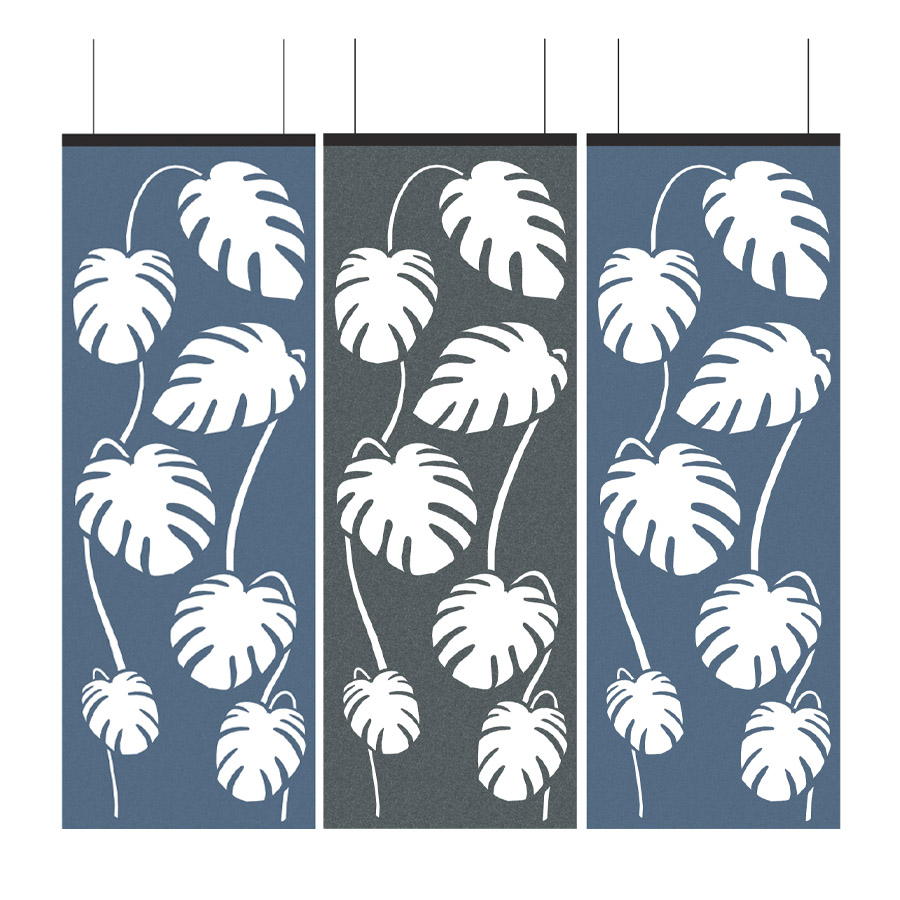 BuzziSpace BuzziFalls Tropics | Raumteiler Wand Decke | Konfigurator