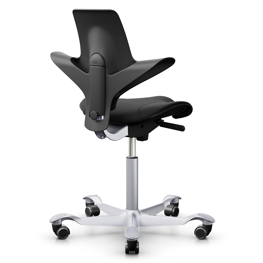 HAG Capisco Puls 8020 Bezug Nexus 13 Schale schwarz Gestell silber Rckseite