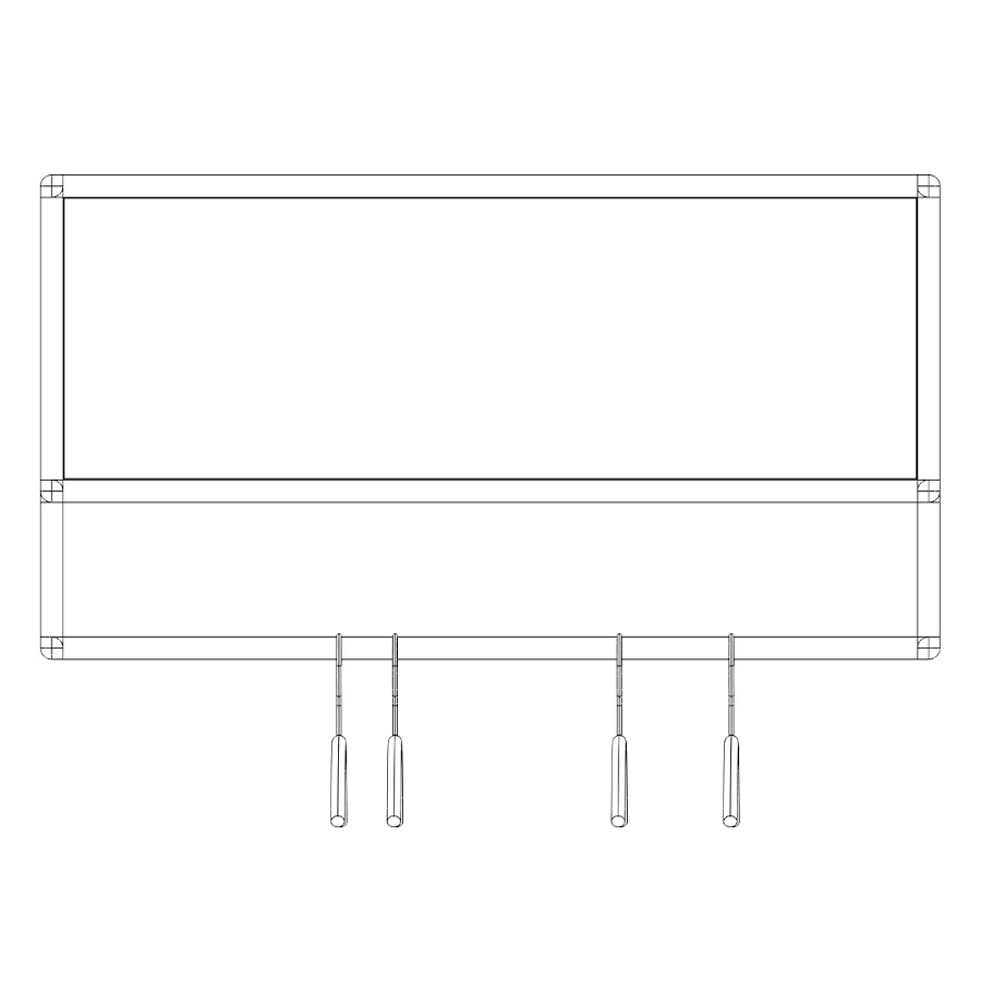 Bosse Garderobe Chrom Breite 80 cm