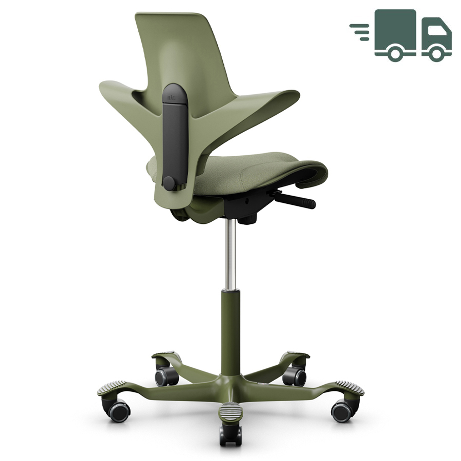 HAG CAPISCO PULS 8020 | Stehhilfe | Schale Moss | Sitzfläche Grün-Grau | Gestell Moss Grey