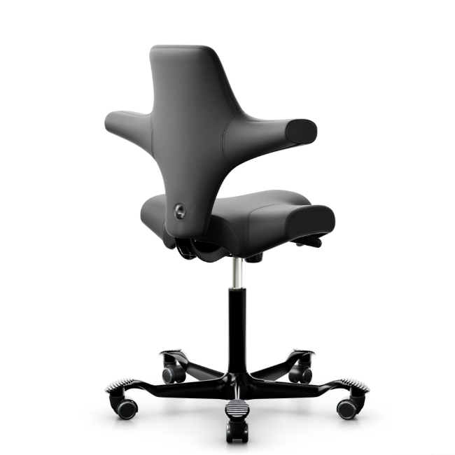 HAG Capisco 8106 Leder Schwarz Gestell schwarz
