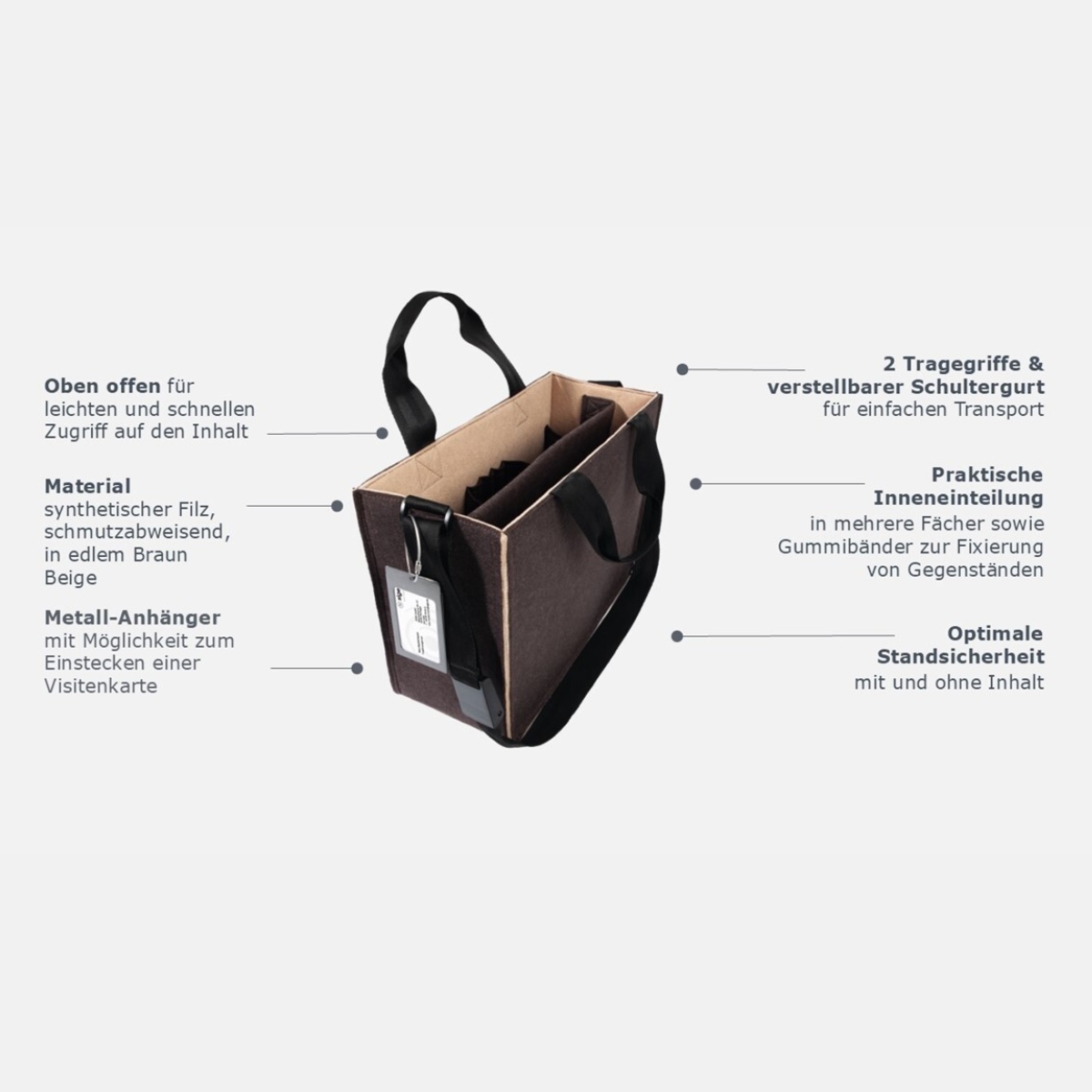 SIGEL Desk Sharing Bag Classic M bicolor (6)