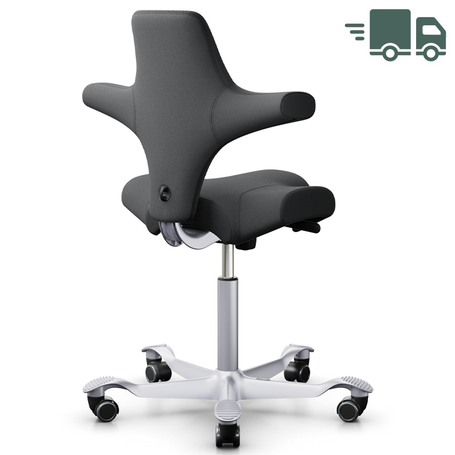 HAG Capisco 8106 Stoff Select 60134 dunkelgrau - Gestell silber