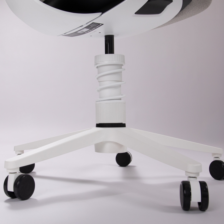 Aeris NEW 3Dee Bürostuhl | Stoff Cura schwarz | Standard-Feder | Gestell weiß