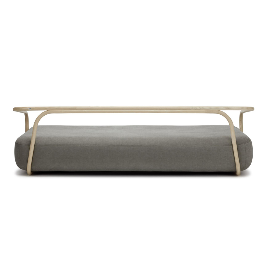 THONET 2002 Bugholzsofa mit Armlehnen - Ausführung Stoff