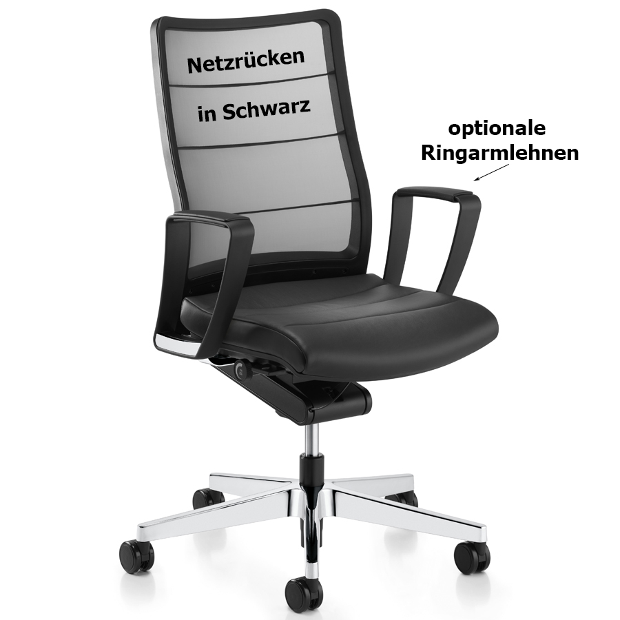 Interstuhl AirPad (3C42) Bürostuhl | Netzrücken | Weiß