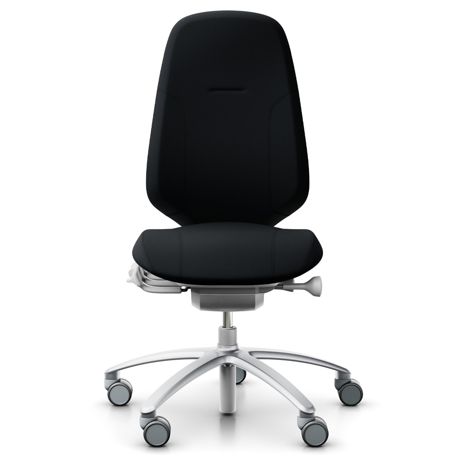 RH Mereo 300 silver-grey hohe Rückenlehne - Stoff Xtreme schwarz - Frontansicht