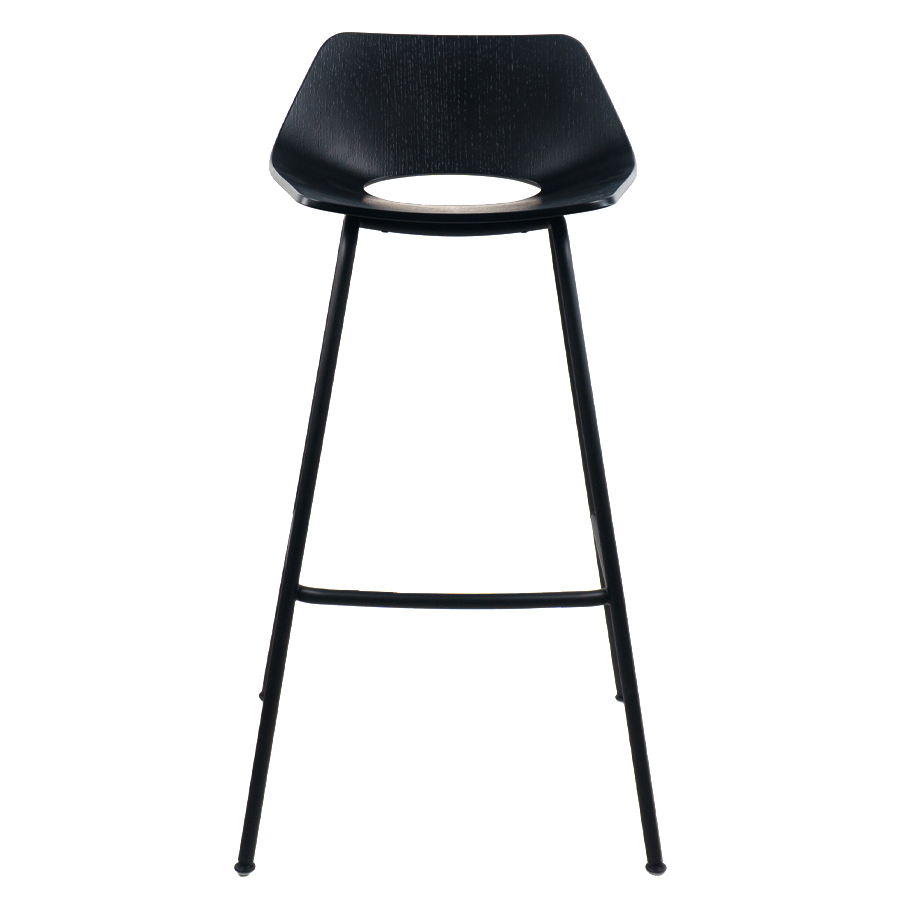 ABVERKAUF: THONET S 661 H Barhocker | Edelholz schwarz | Gestell schwarz matt