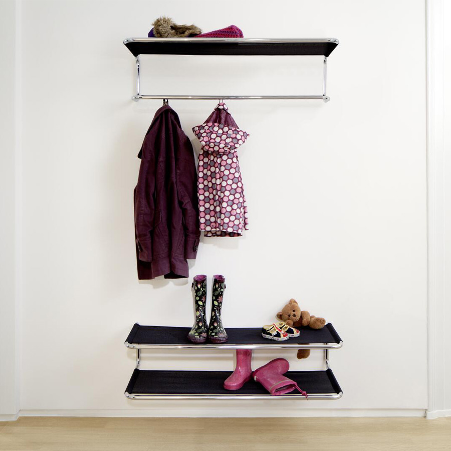 THONET Stahlrohr Garderobe - Hutablage u. Schuhablage - Beispielbild