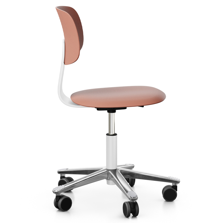 HAG Tion 2100 Bürostuhl | Blush Rose und Weiß | Sitz u. Rückenschale Kunststoff