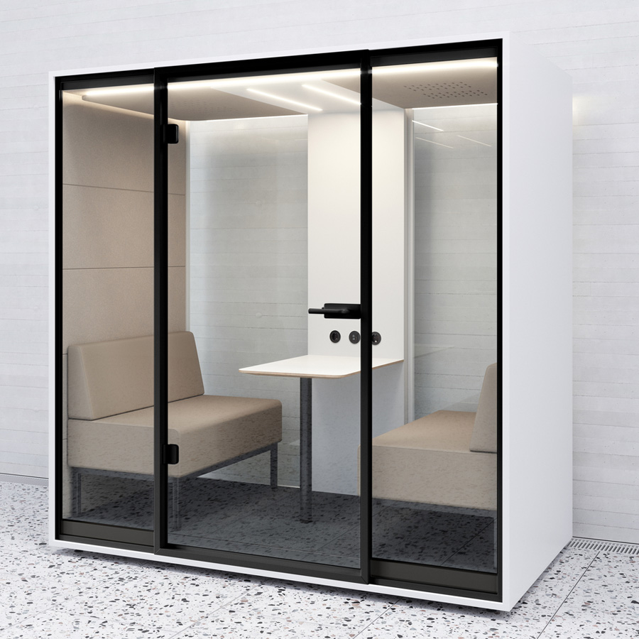 RWH Meetingbox Chat | Akustikbox für 4 Personen | Weiß | Konfigurator