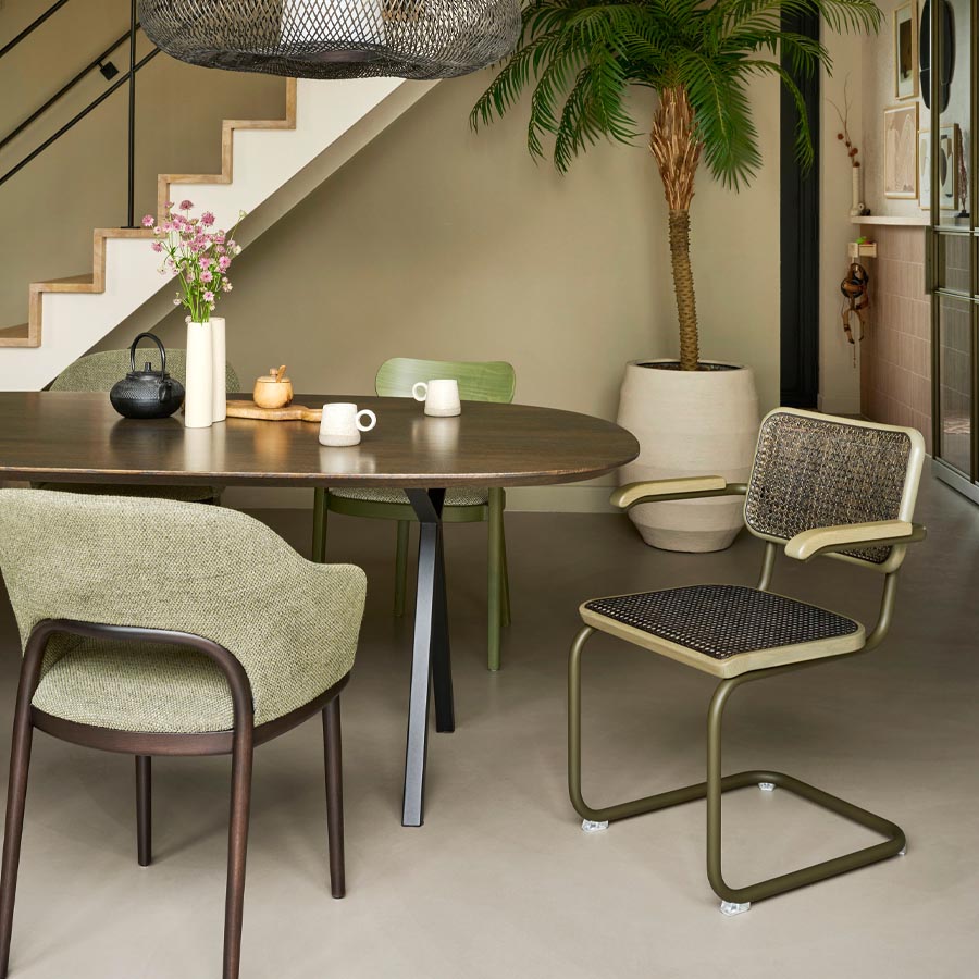 THONET S 64 V | Dark Melange Edition Herkner Konfigurator | Stahlrohr-Freischwinger