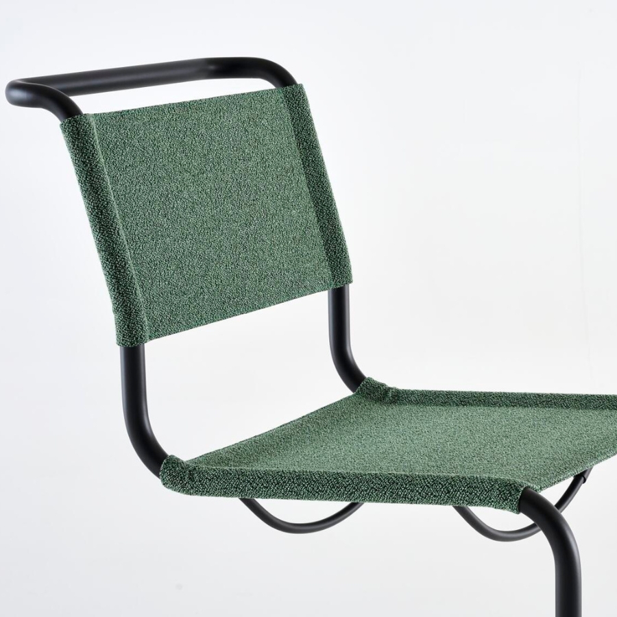 THONET Stahlrohr-Freischwinger S 33 V | Gestell schwarz | Stoffgewebe | Konfigurator