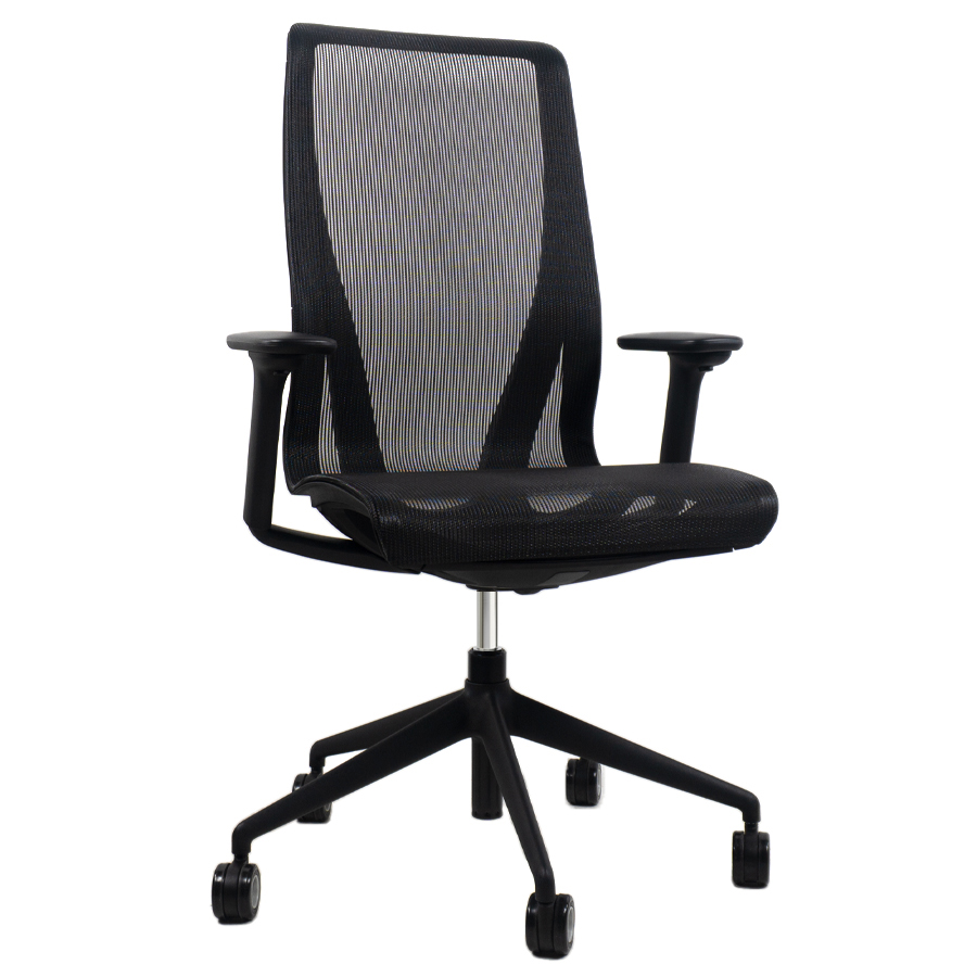 narbutas D-Chair Bürodrehstuhl | Schwarz | 4D Armlehnen