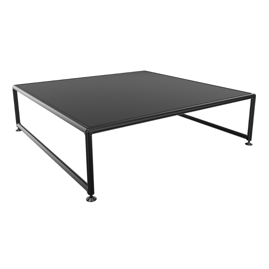 Bosse Bügel-Couchtisch Black Edition niedrig in Melamin Schwarz