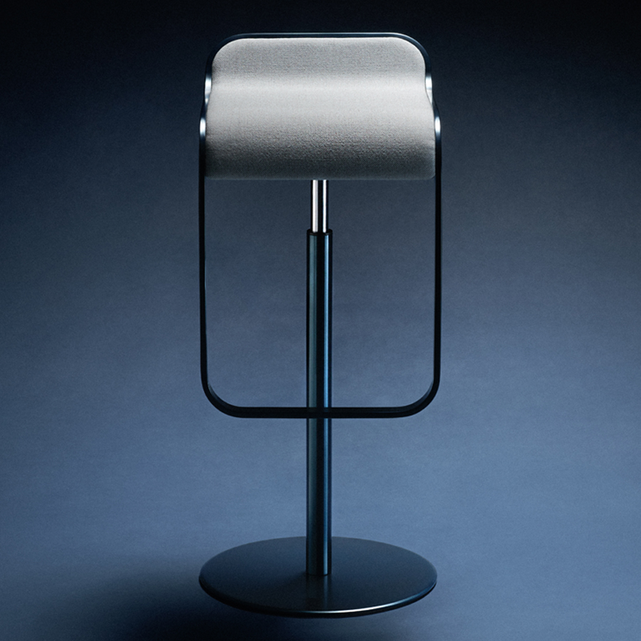 Lapalma Lem Gestell galvanisiert blau Sitz Stoffbezug Front