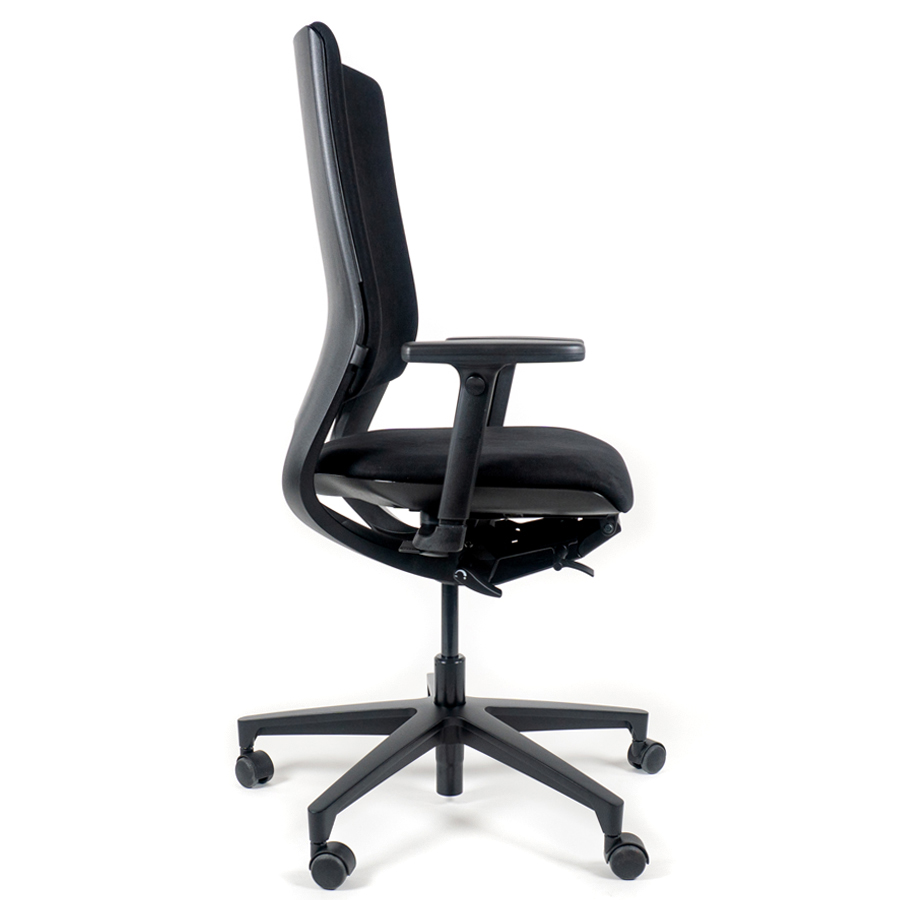 Klöber MERA 98 (mer98) schwarz mit hoher Rückenlehne gepolstert - Bezug Comfort schwarz