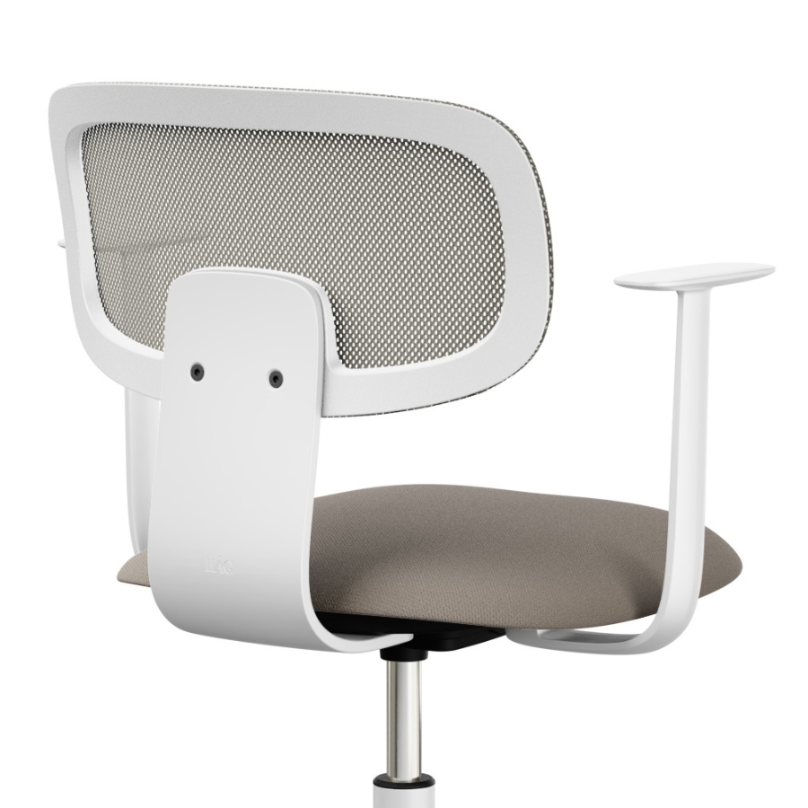 HAG Tion mesh 2340 | Bürostuhl weiß | Netzrücken | Stoff Select beige