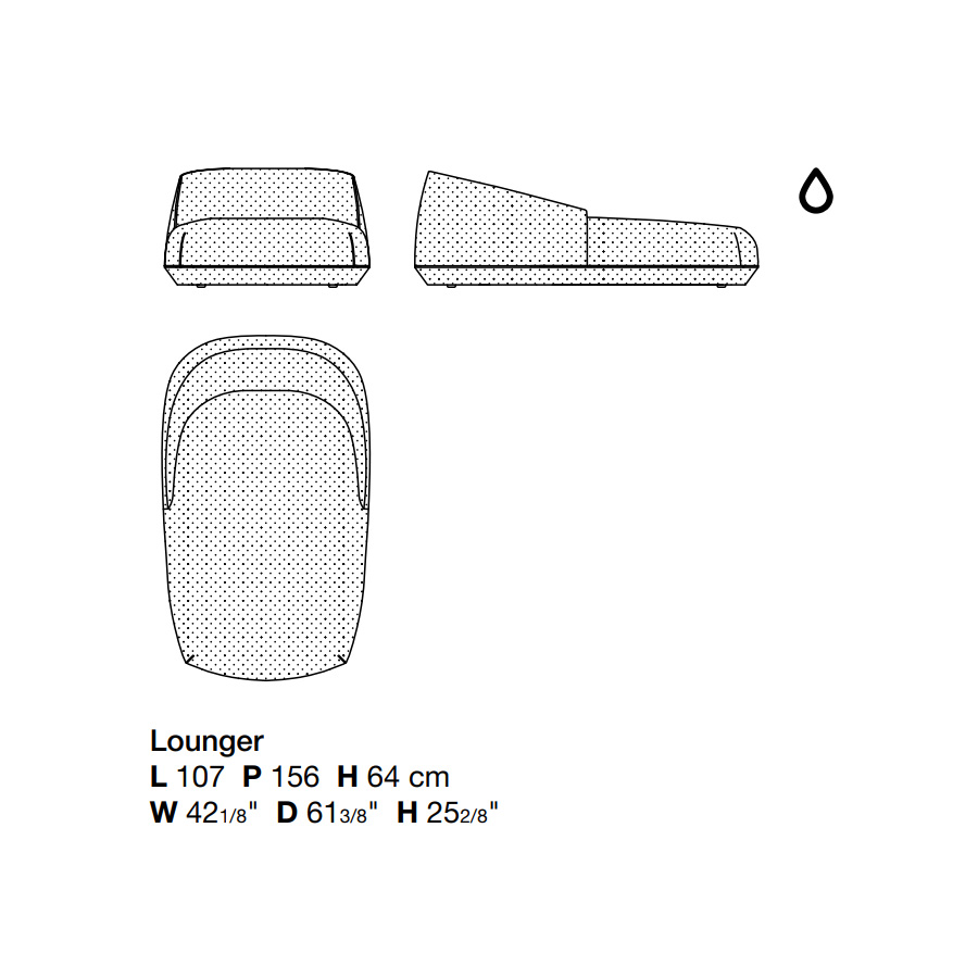 Kristalia BRIONI Outdoor Gartenliege Lounger | Konfigurator