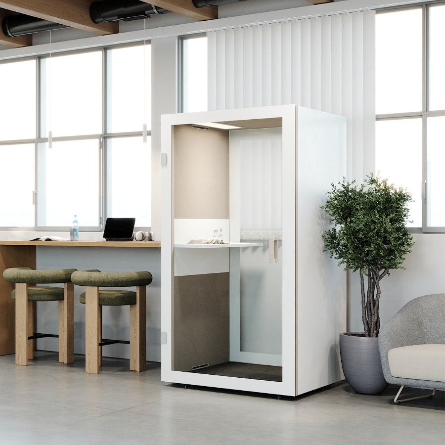 RWH Akustikbox Telefonbox Cube 1 | Weiß | Konfigurator