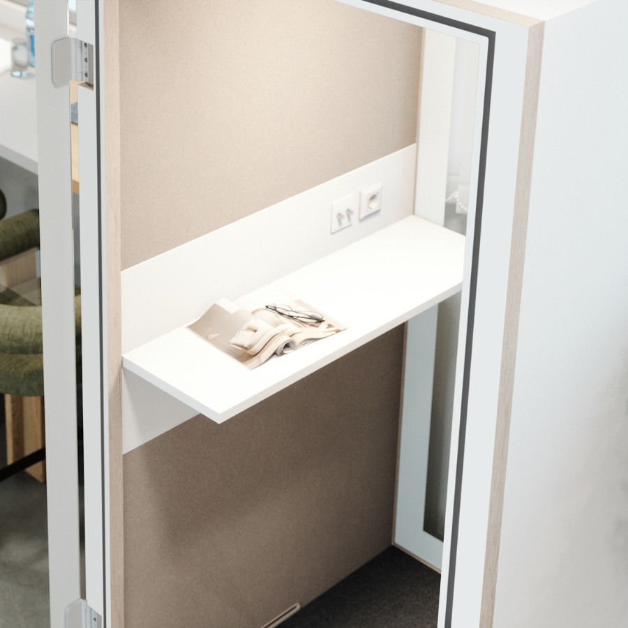 RWH Akustikbox Telefonbox Cube 1 | Weiß | Konfigurator