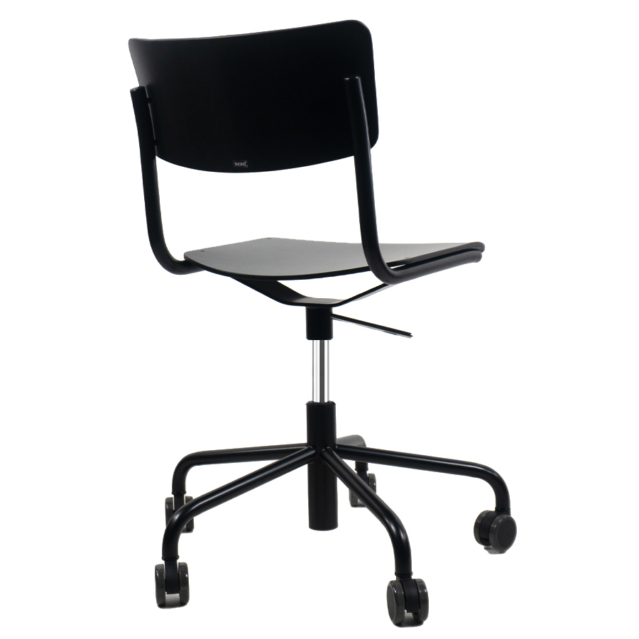 ABVERKAUF: THONET Drehsessel S 43 DR | leichte Mängel | Formholzschalen/Rollen und Gestell schwarz