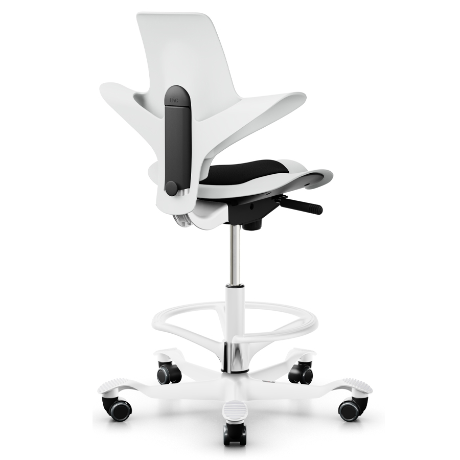 HAG Capisco 8010 Stehhilfe mit Fußring White Edition - Rückansicht