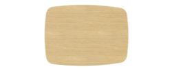 Platte Seiten abgerundet (55x40cm)