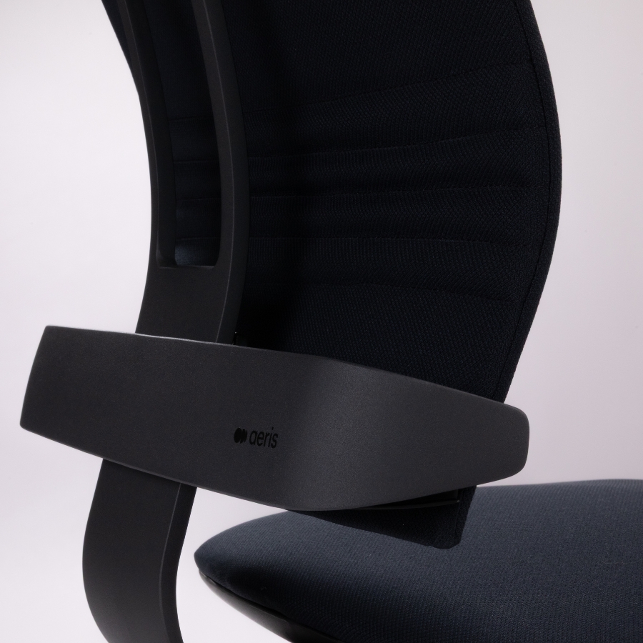 Aeris NEW 3Dee Bürostuhl | Stoff Cura schwarz | Standard-Feder | Gestell schwarz