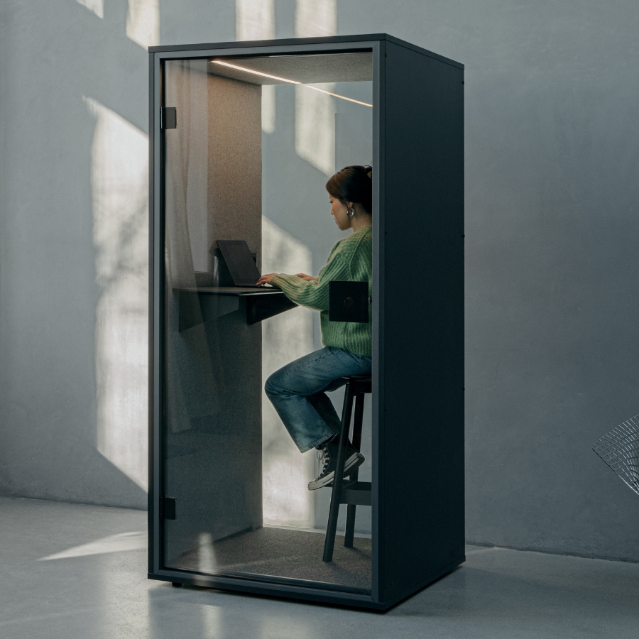 Berlin Acoustics Focus Akustikbox Telefonbox in Schwarz