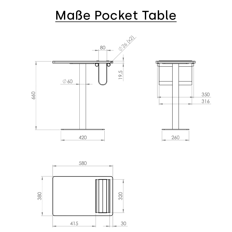 Götessons Pocket Table Beistelltisch - konfigurierbar