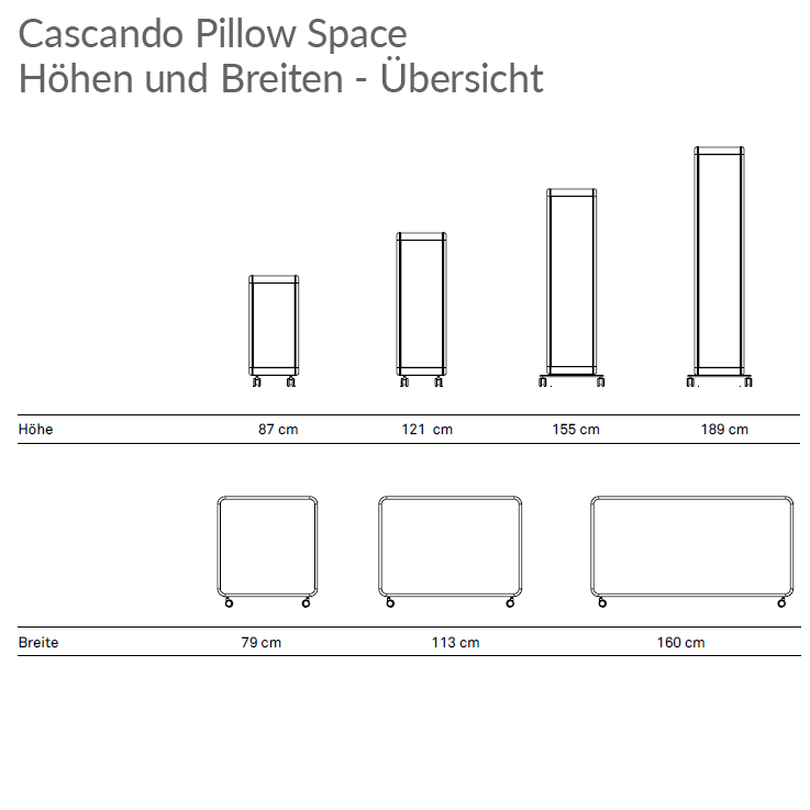 Cascando PILLOW SPACE XL RAUMTRENNER 193 cm Höhe