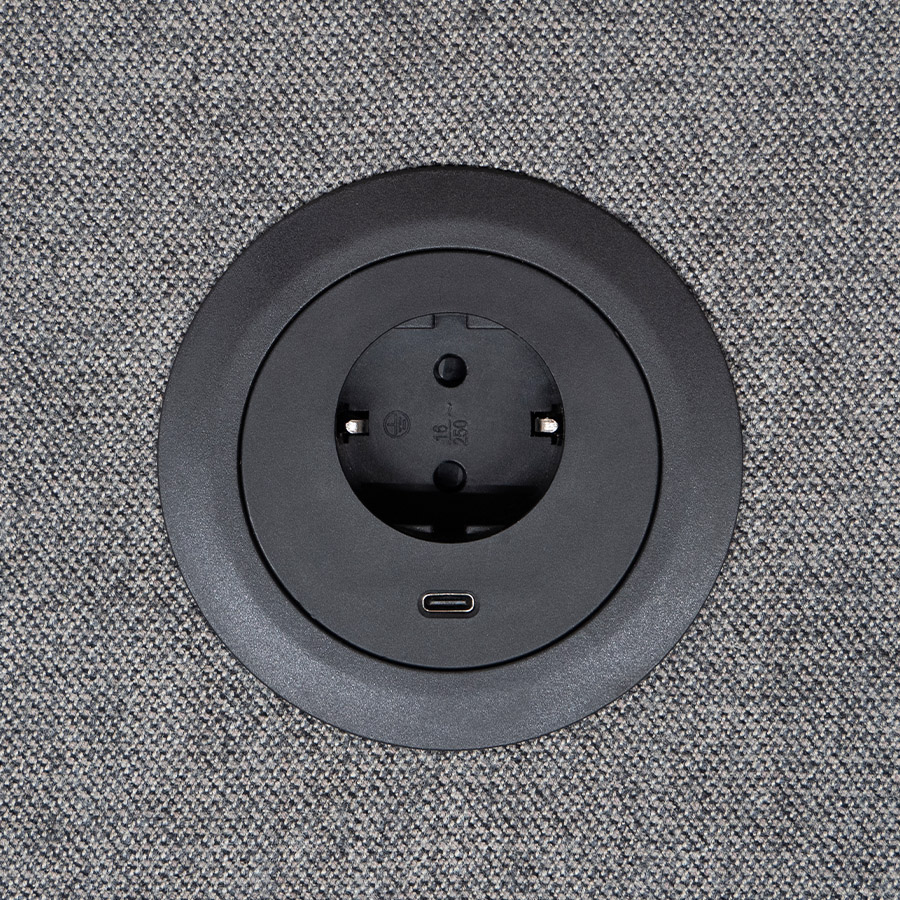 Profim Vancouver Lite 2-Sitzer Sofa mit Kufengestell mit Mediaport