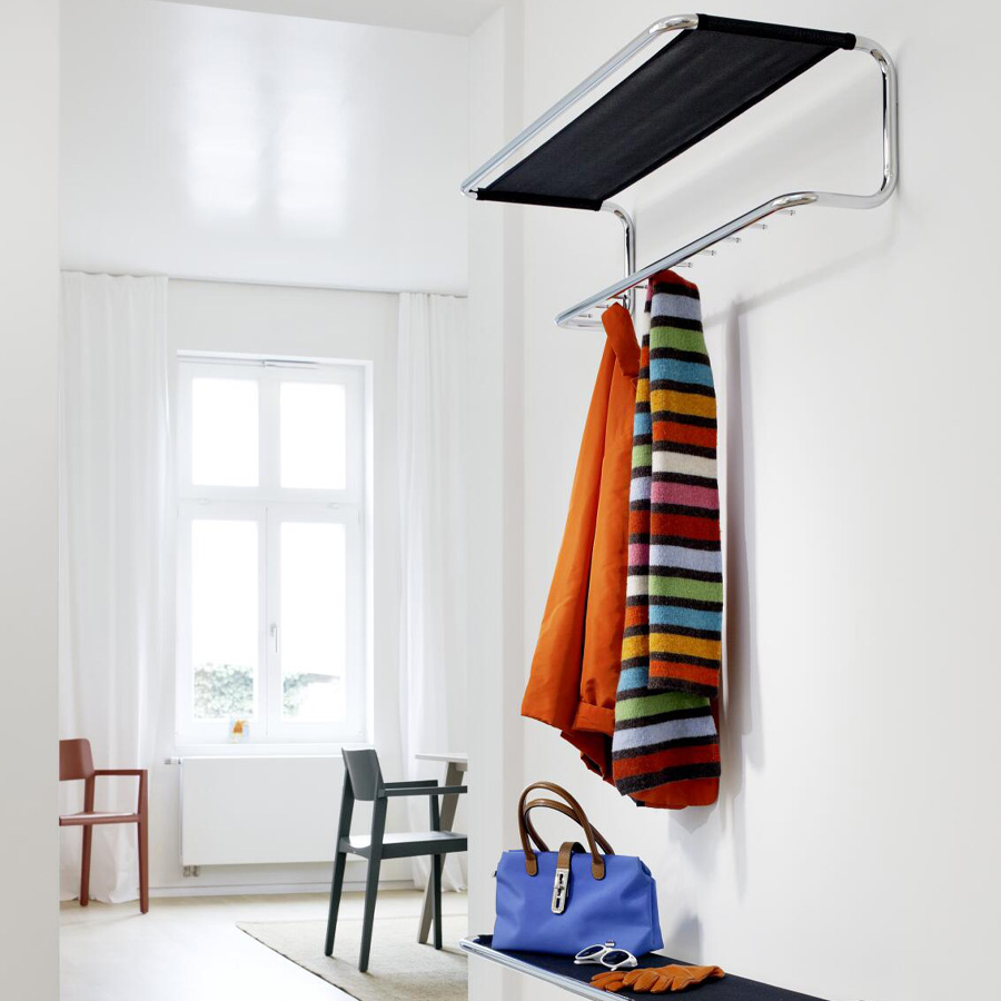 THONET Stahlrohr Garderobe - Hutablage u. Schuhablage - Beispielbild