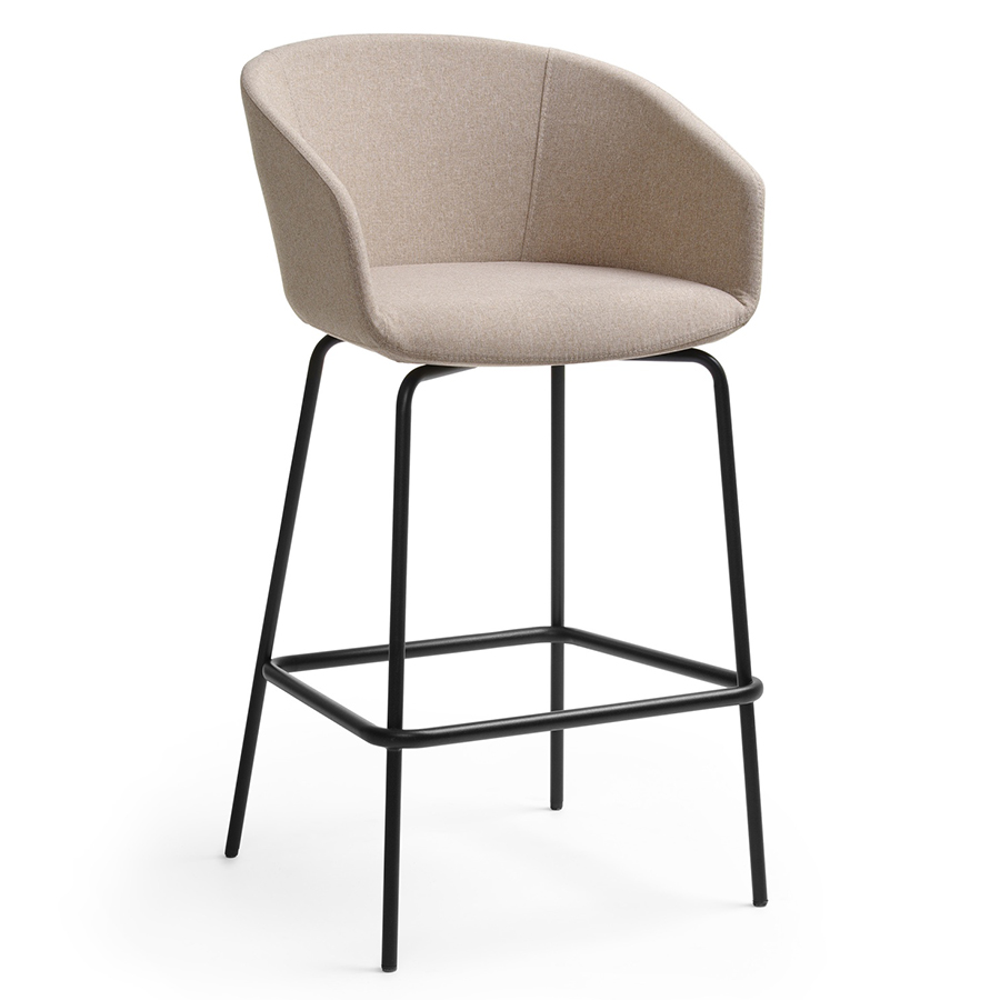 Bejot Oxco small OX S H Barhocker gepolstert - Stoff Bond BD 008