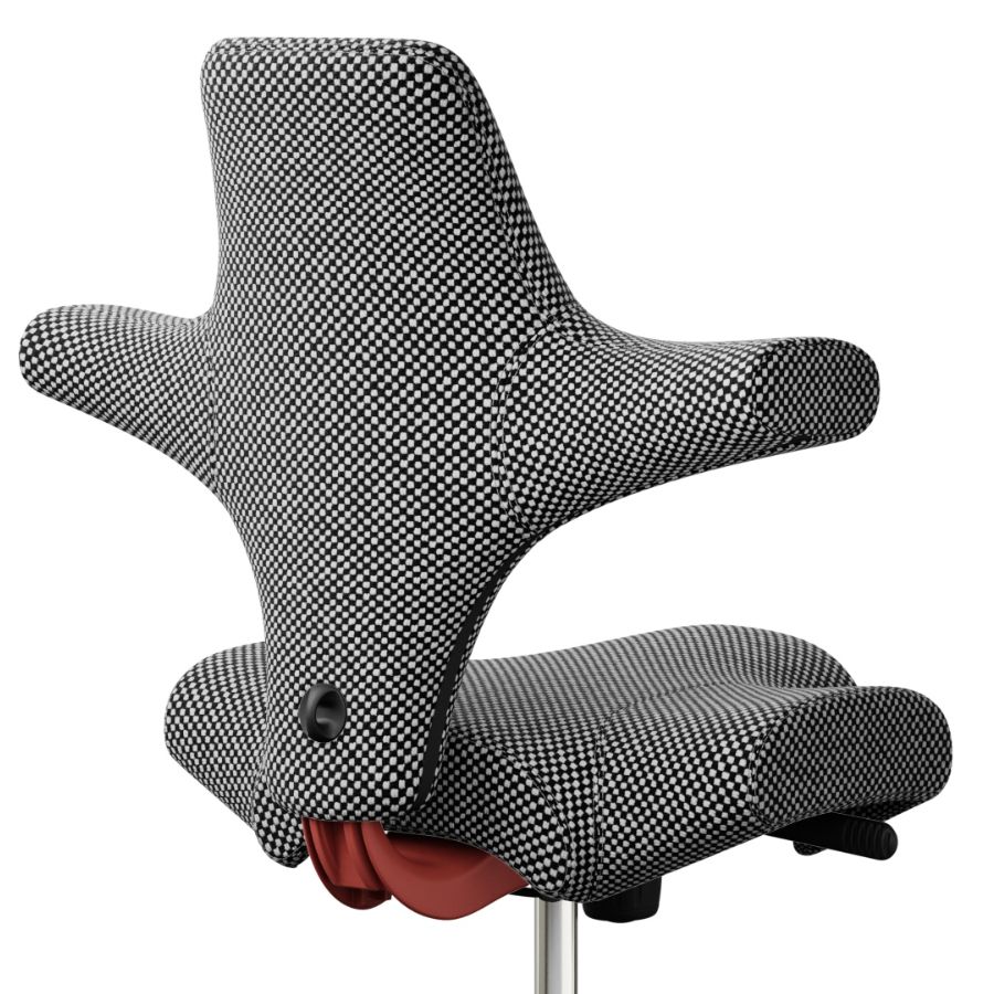 HAG CAPISCO 8106 | Designstoff Sisu black and white | Gestell Blush Rose