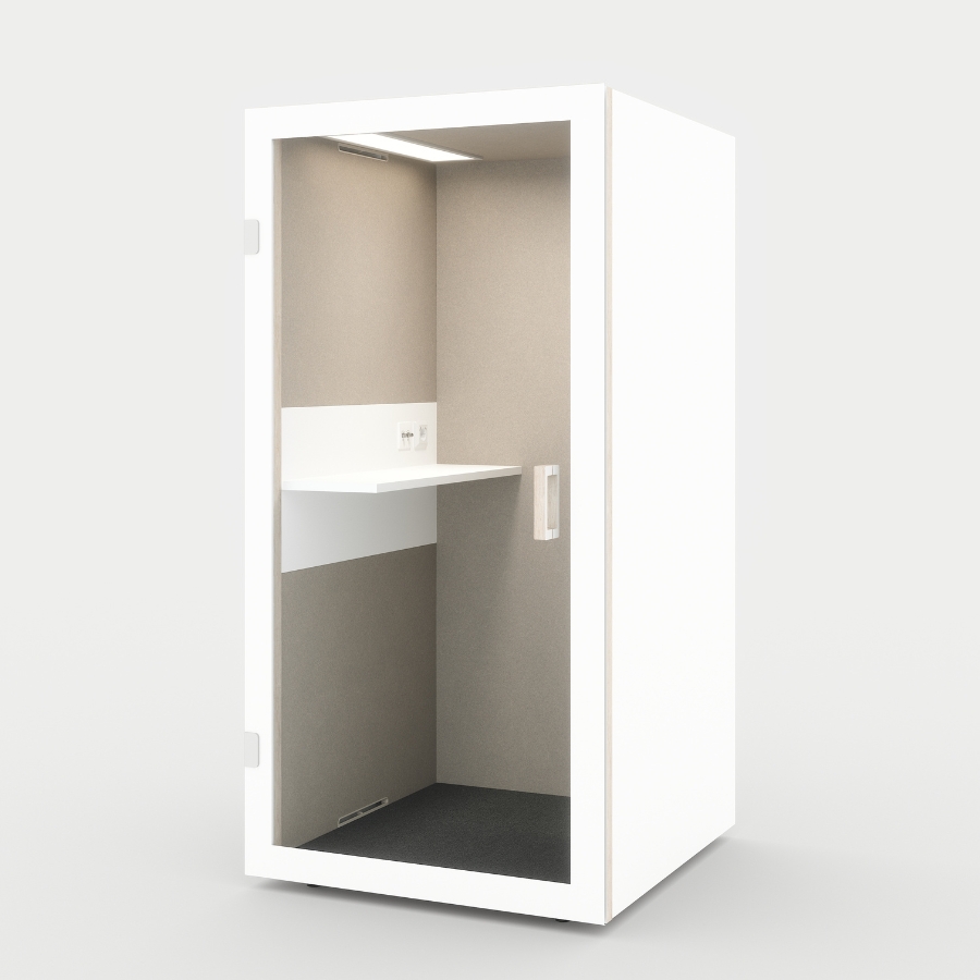 RWH Akustikbox Telefonbox Cube 1 | Weiß | Konfigurator