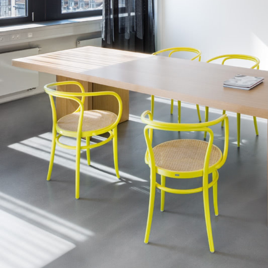 THONET 209 | KONFIGURATOR | Rohrgeflecht-Sitz hell | Buche farbig gebeizt